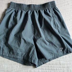 Small  Gymshark Athletic Shorts with Zipper Pockets | Blue